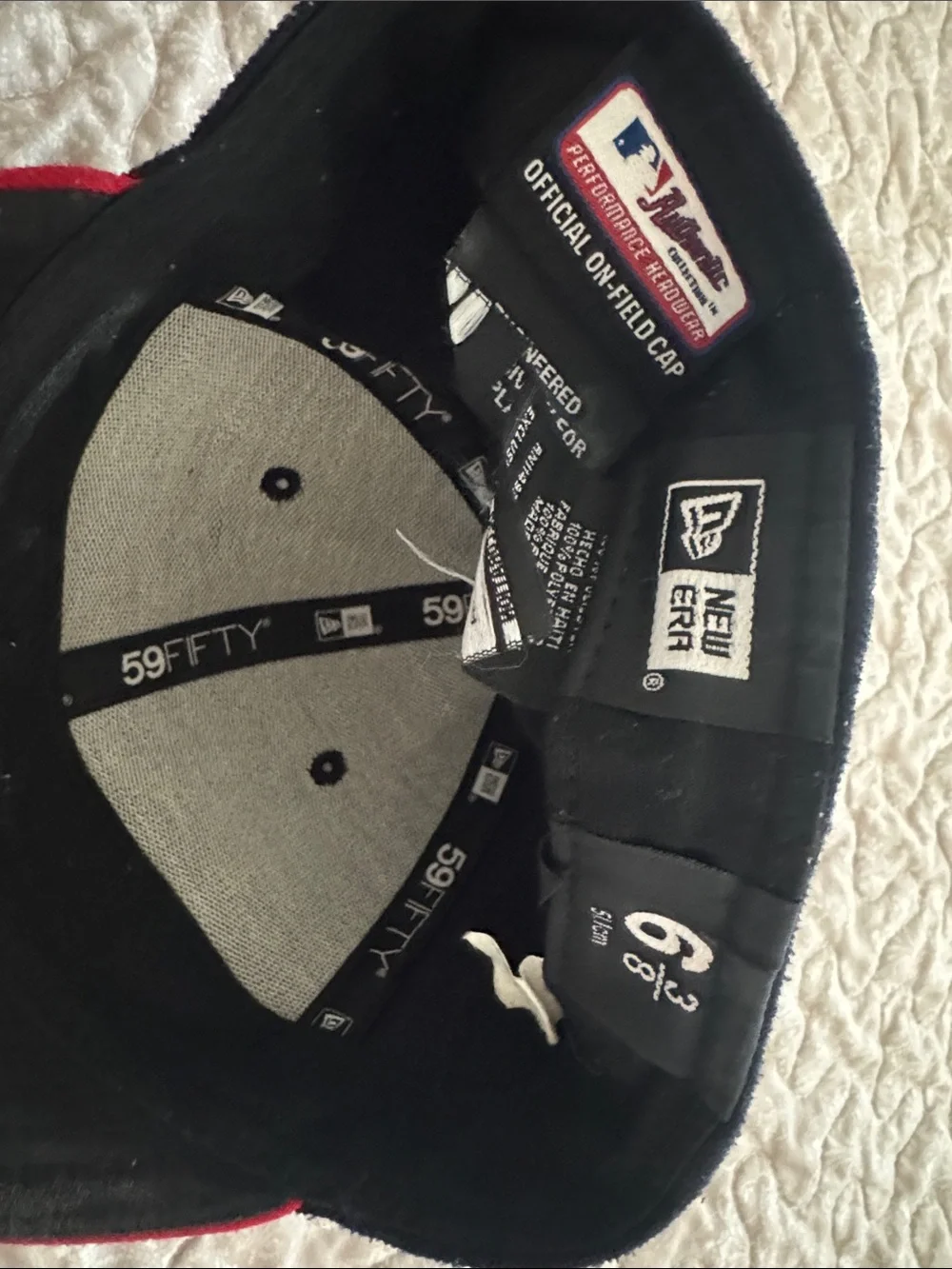 New Era Kids Navy & Red Baseball Cap with White 'A' Logo